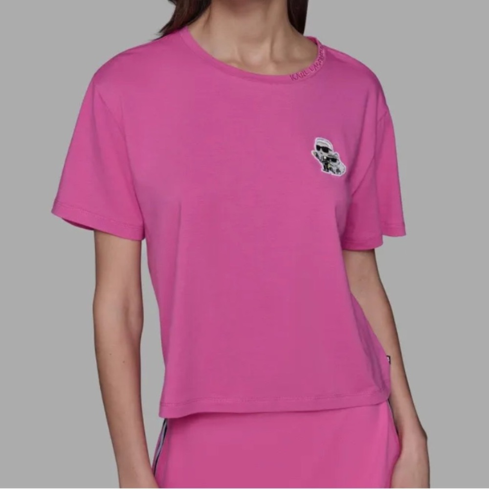 Karl Lagerfeld Pink Graphic Women’s Top
